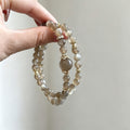 Milk Tea Moonstone Double Wrap Bracelet