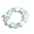 Handmade White Phantom Aquamarine Bracelet Purify Negative Energy Boost Communication Attract Noble People Crystal Charm