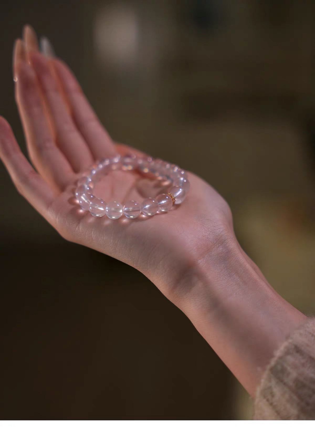 Mozambique Star Rose Quartz Six-Ray Bracelet