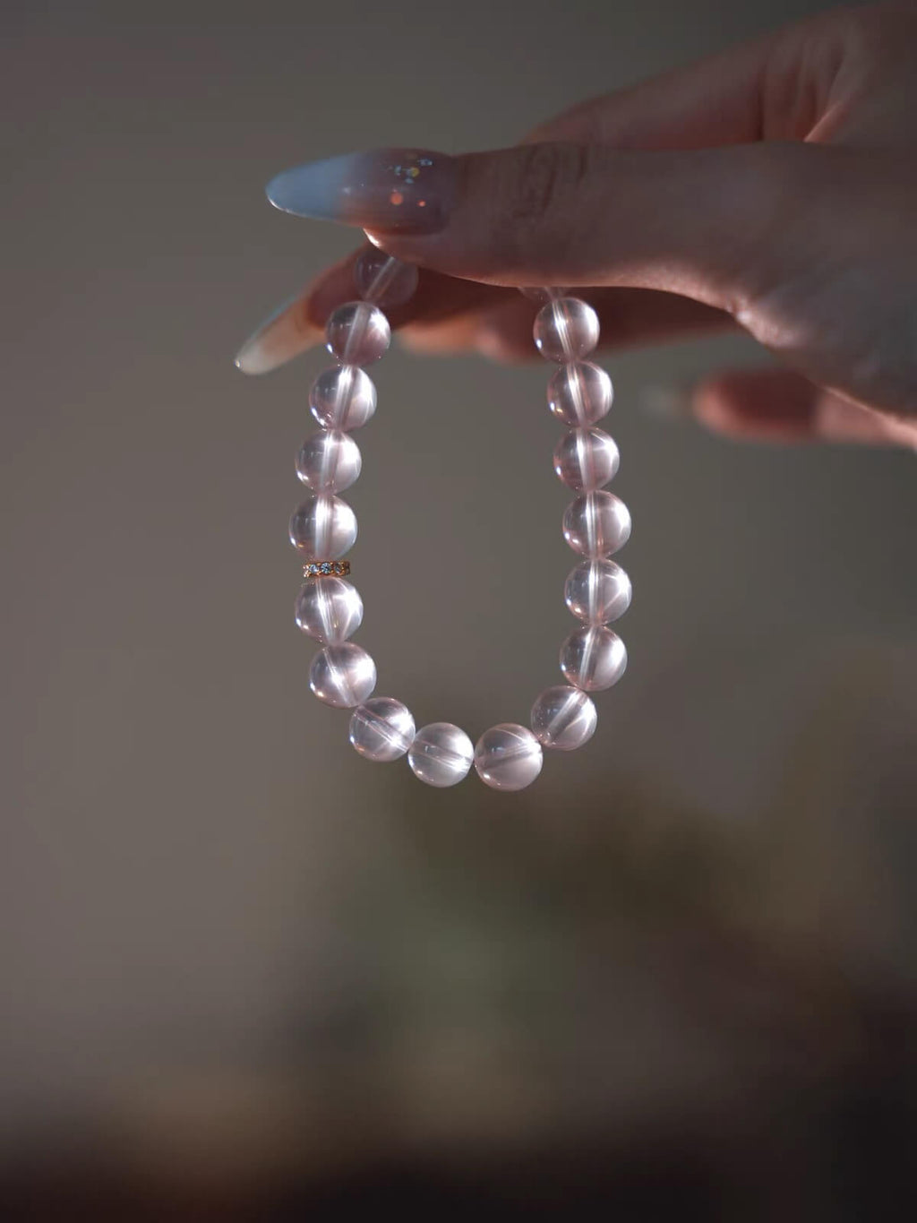 Mozambique Star Rose Quartz Six-Ray Bracelet
