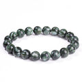 Pulsera de piedra Serafinita Natural hecha a mano de 9-10mm Joyería de Cristal Sanador