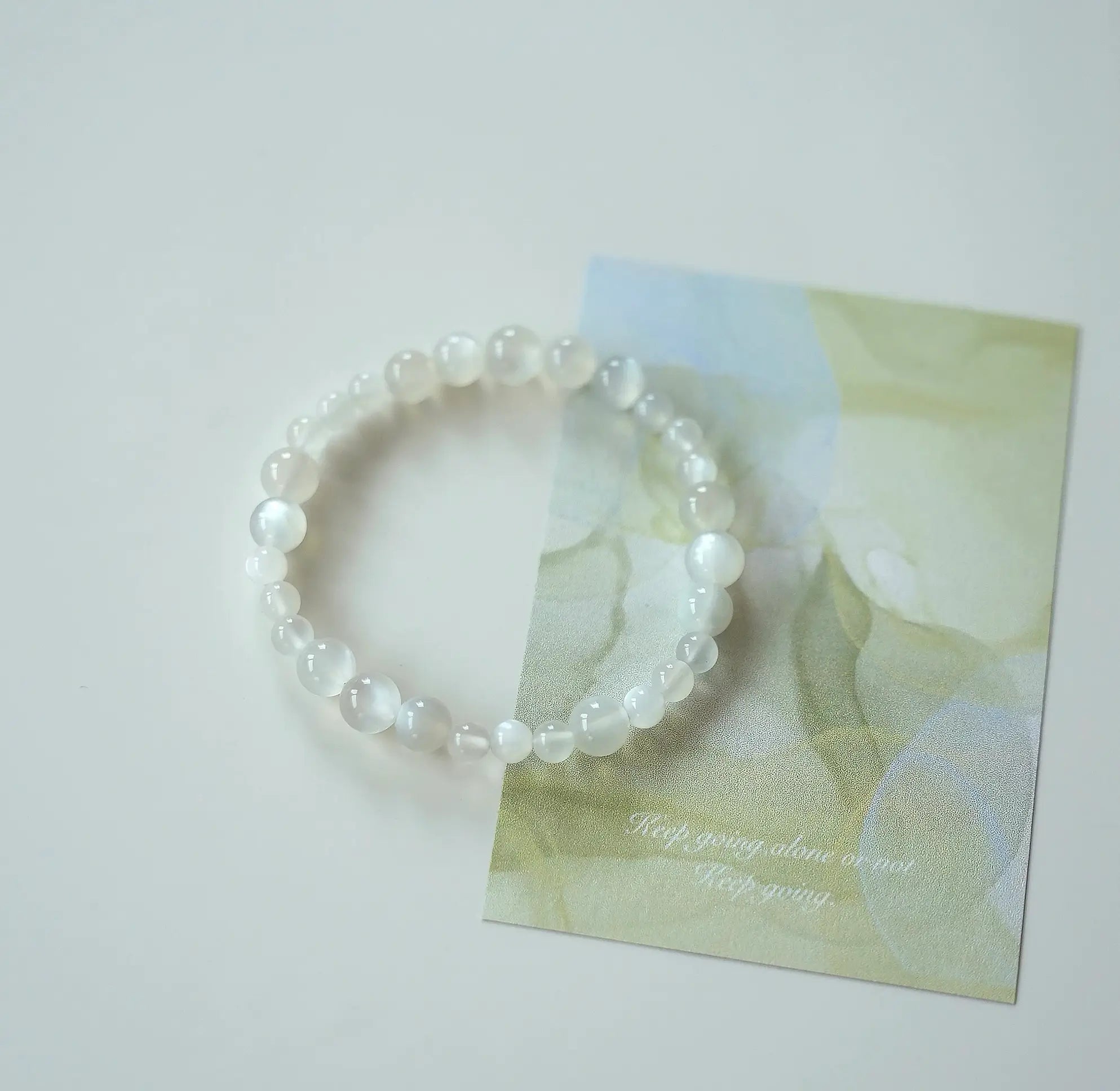 Natural White Moonstone Bracelet