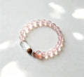 Madagascar Rose Quartz & Lepidolite Bracelet with Sandalwood